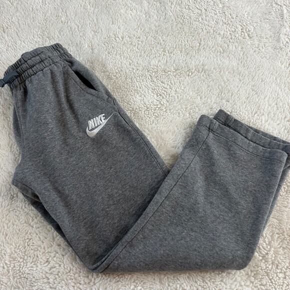 Nike Other - Nike Boys Sweatpants Grey Sz L Straight Leg Logo Preppy Sportswear Casual Sporty